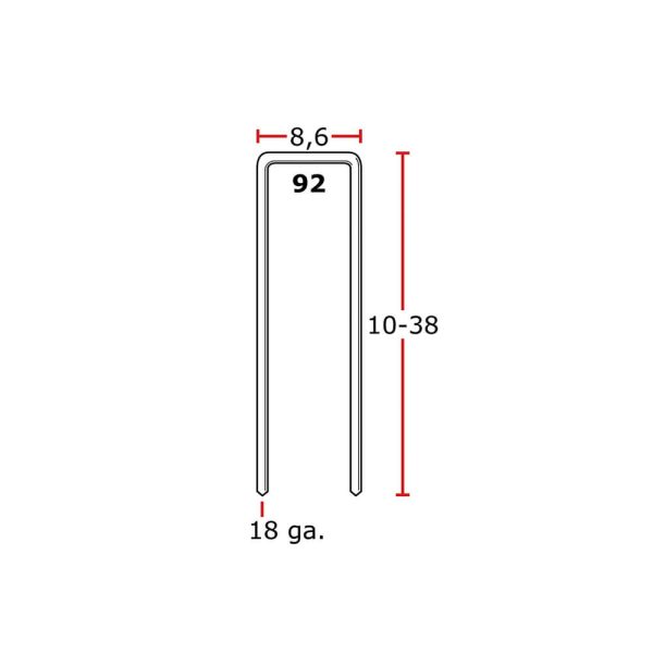 92 tűzőkapocs 21 mm (5000 db)