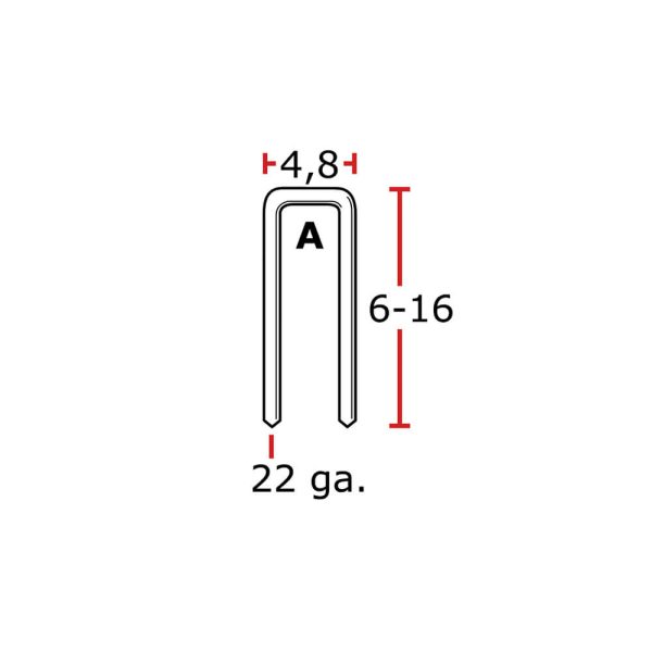 A tűzőkapocs 6,4 mm (60000 db)