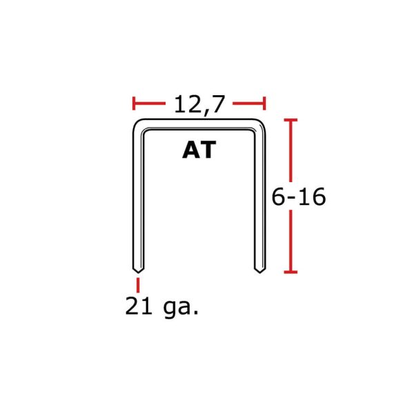AT tűzőkapocs 12 mm (21000 db)