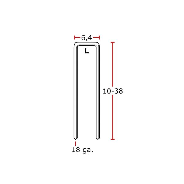 L tűzőkapocs 22,2 mm (5000 db)