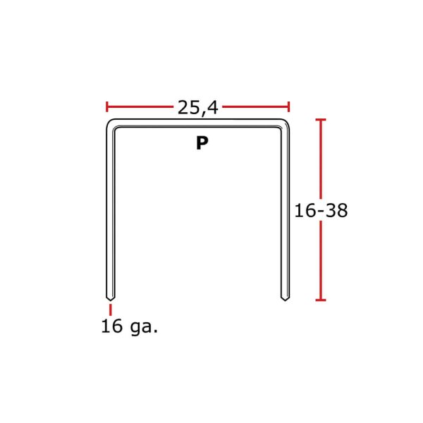 P tűzőkapocs 19,1 mm (10000 db)